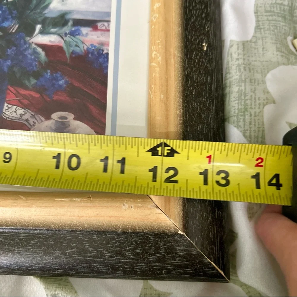 VTG Floral Dainty Cottage Still Life Framed Wall Decor Art